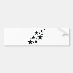 falling black stars icon bumper sticker