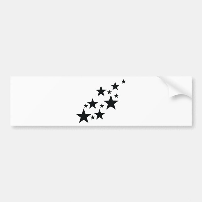 falling black stars icon bumper sticker (Front)