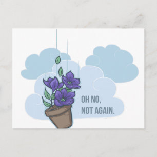 Falling Bowl of Petunias Postcard