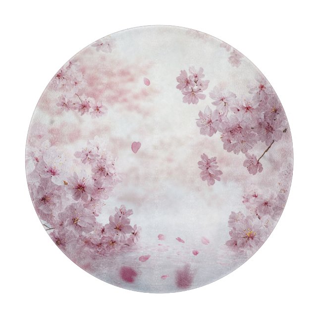 Falling Cherry Blossoms  Cutting Board (Front)