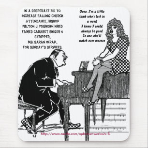 "Falling Church Attendance" Mouse Mat