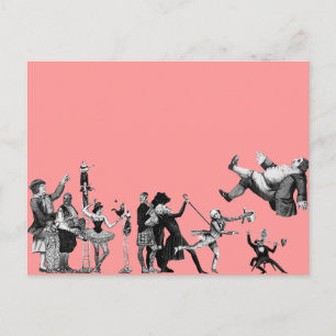 Falling Circus Postcard