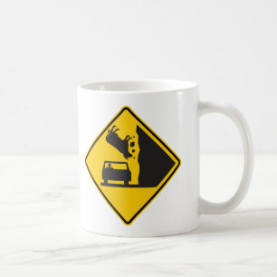 Falling Cow Zone Highway Sign Coffee Mug