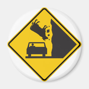 Falling Cow Zone Highway Sign Magnet
