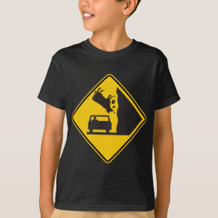 Falling Cow Zone Highway Sign T-Shirt