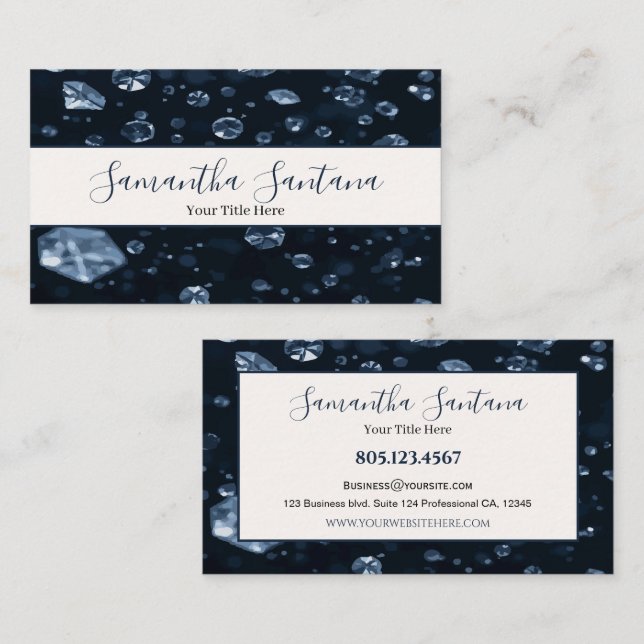 Falling Diamonds Business Card (Front/Back)