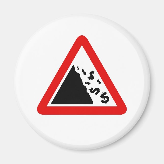 Falling Dollar Sign Magnet (Front)