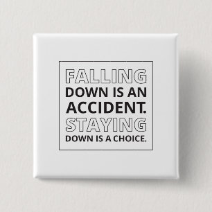 Falling Down Quote Athletic Quote Self Pride Quote 15 Cm Square Badge