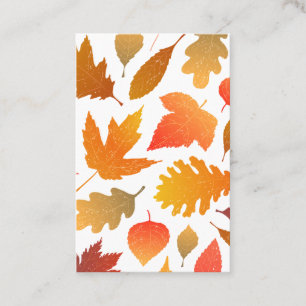 Falling for Autumn – Cosy Leaf Pattern Business Card