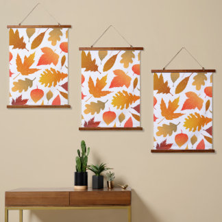 Falling for Autumn – Cosy Leaf Pattern Hanging Tapestry