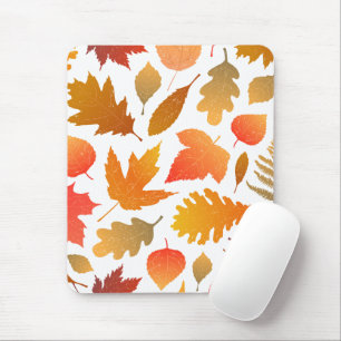 Falling for Autumn – Cosy Leaf Pattern Mouse Mat