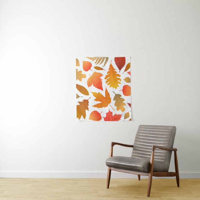Falling for Autumn – Cosy Leaf Pattern Tapestry (In Situ)