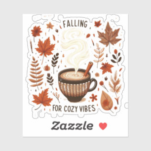 Falling for Cosy Vibes Autumn Cute Coffee & Fall
