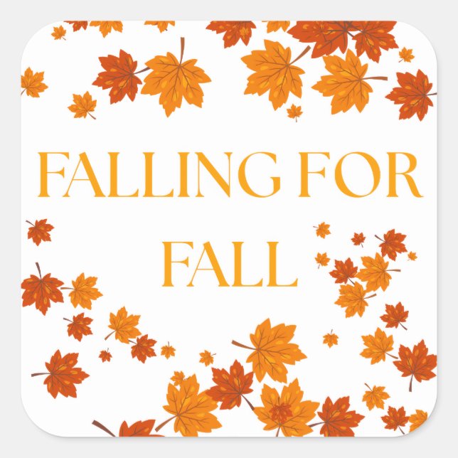 Falling for Fall Square Sticker (Front)