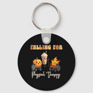 Falling For Physical Therapy Thanksgiving Pumpkin  Key Ring