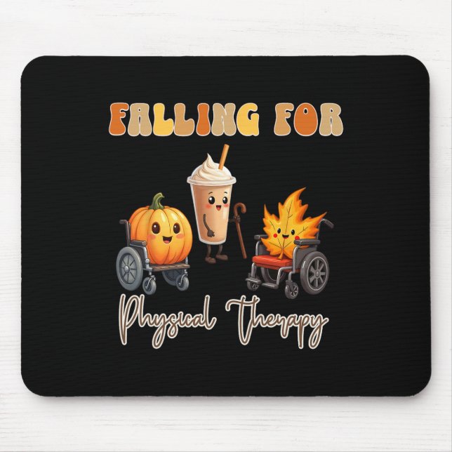 Falling For Physical Therapy Thanksgiving Pumpkin  Mouse Mat (Front)