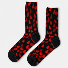 Falling For You! Modern Red Hearts Valentine's Day Socks