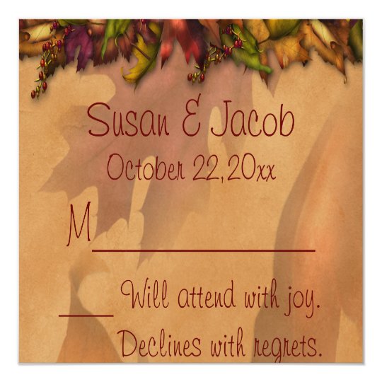 Falling Forever RSVP Enclosure Card
