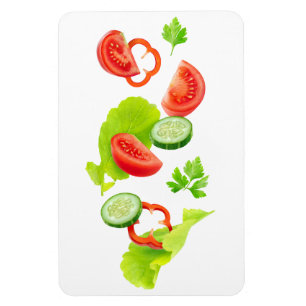 Falling fresh vegetables magnet