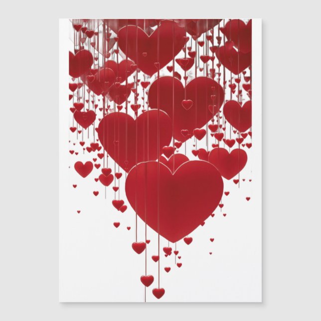Falling Hearts: A Cinematic Love Scene Magnetic Invitation (Front)