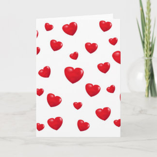 Falling Hearts Card