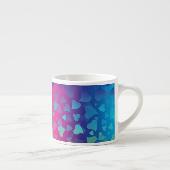 Falling Hearts Colourful Espresso Cup (Right)