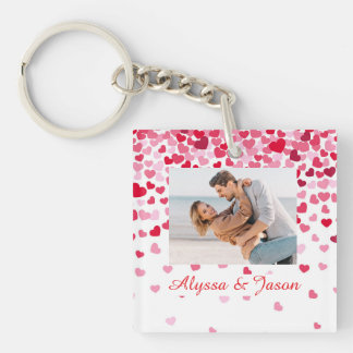 Falling Hearts Love  Key Ring