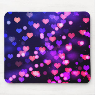 Falling hearts love mouse pad