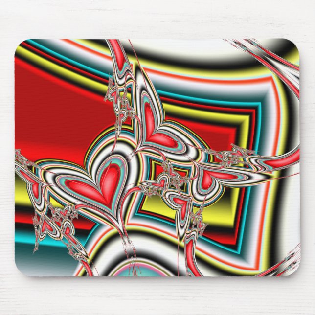 Falling Hearts Mouse Mat (Front)