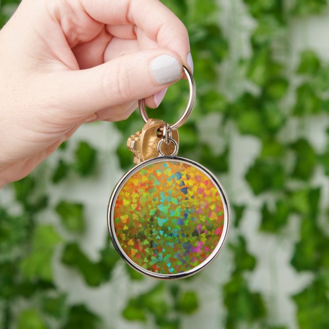 Falling Hearts Orange Key Ring (Hand)