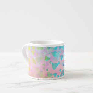 Falling Hearts Pink Espresso Cup