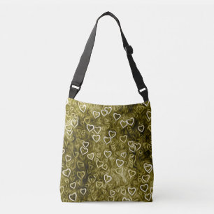 Falling Hearts - Yellow Crossbody Bag