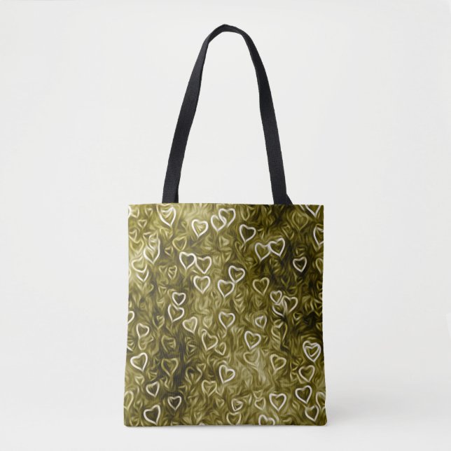 Falling Hearts - Yellow Tote Bag (Front)