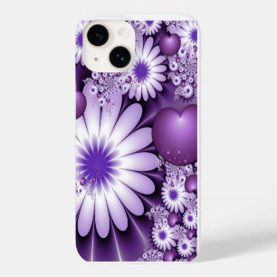 Falling in Love Abstract Flowers & Hearts Fractal Case-Mate iPhone 14 Case