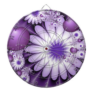 Falling in Love Abstract Flowers & Hearts Fractal Dartboard