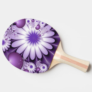 Falling in Love Abstract Flowers & Hearts Fractal Ping Pong Paddle
