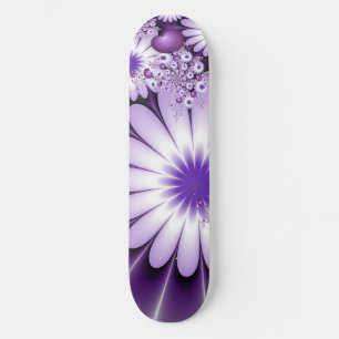 Falling in Love Abstract Flowers & Hearts Fractal Skateboard