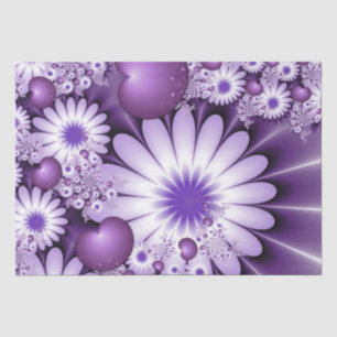 Falling in Love Abstract Flowers & Hearts Fractal Tissue Paper