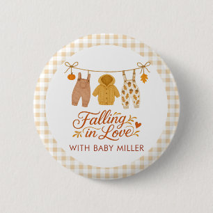 Falling in Love Autumn Baby Clothes Baby Shower 6 Cm Round Badge