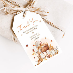 Falling in Love Autumn Baby Shower Favour Tags