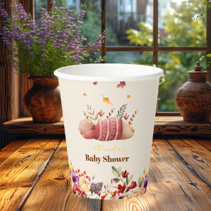 Falling in Love Baby Woodland Baby Shower Paper Cups