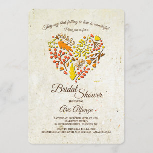 Falling in Love Bridal Shower Invitation