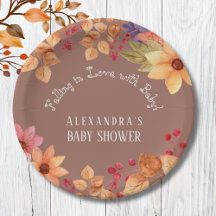 Falling in Love Floral Autumn Baby Shower