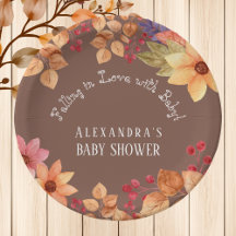 Falling in Love Floral Autumn Baby Shower