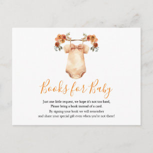 Falling In Love Floral Baby Shower Books For Baby Postcard