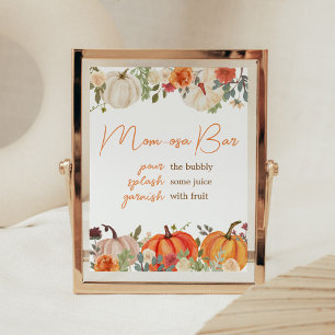 Falling In Love Floral Pumpkin Mum Osa Bar Poster