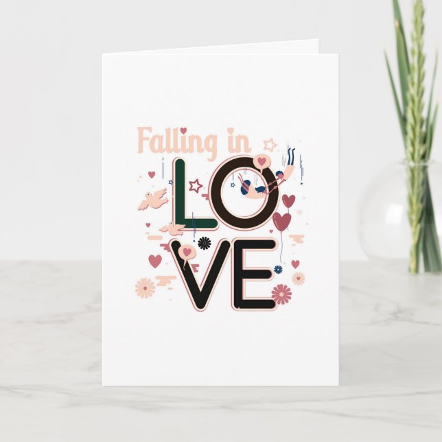 Falling In Love Greeting Card (Front)