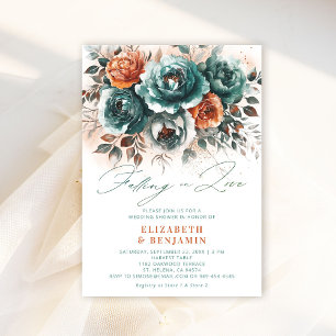 Falling in Love Modern Chic Wedding Bridal Shower Invitation