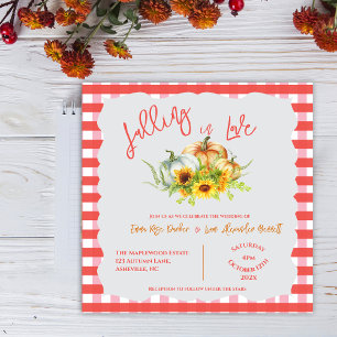 Falling in Love Pumpkins Sunflowers Fall Wedding