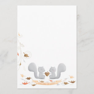 Falling in Love Squirrel Bridal Shower Invitation